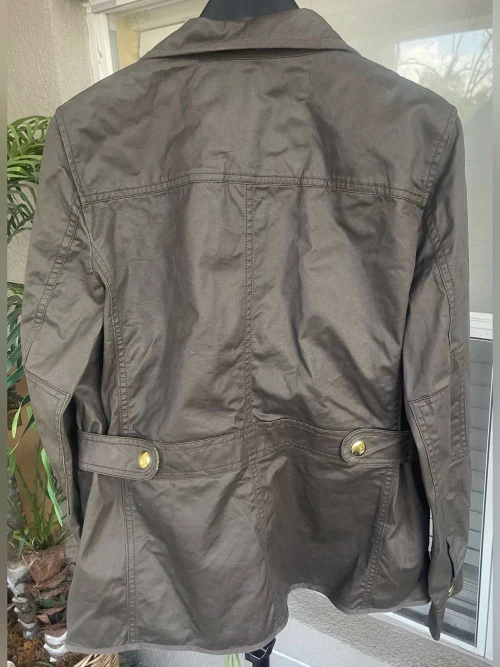 J. Crew Olive Brown Utility Jacket with Gold Hardware
